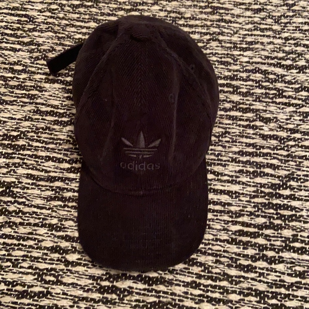Adidas black corduroy hat